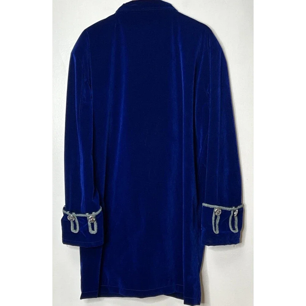 Steampunk Gothic Jacket 3XL Vintage Tailcoat Frock Coat Uniform Costume Blue - Picture 4 of 4